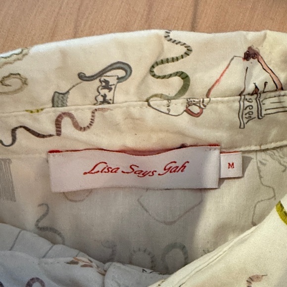 NWT Lisa Says Gah Joan Shirt Dress in A Day at the Museum Print - Size medium - Picture 6 of 10